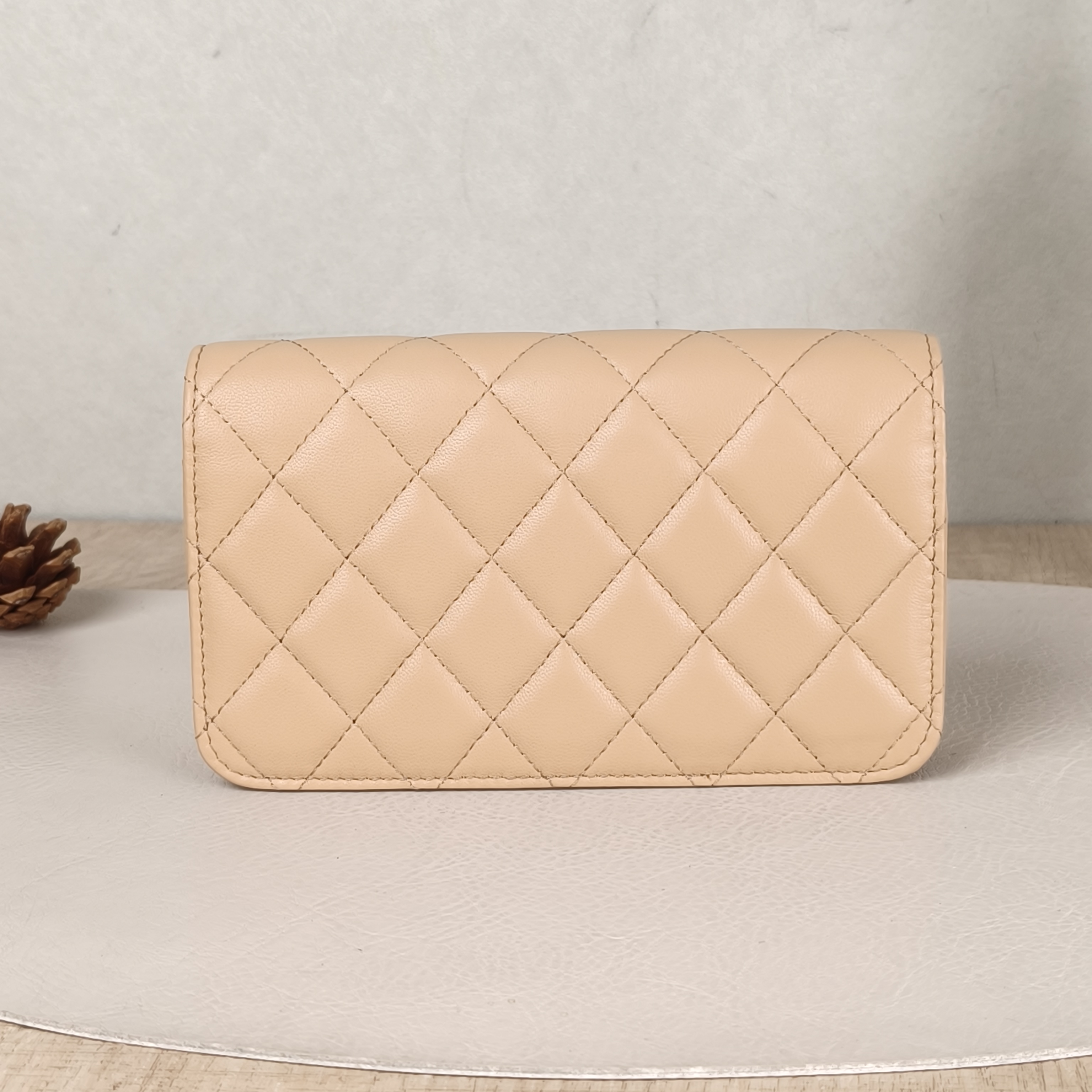 Chanel Crossbody Bag woc Collection Taupe Lambskin mini17 × 5 × 9.5 cm — cover view 4 of 6