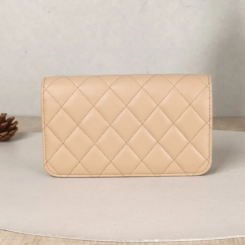 Chanel Crossbody Bag woc Collection Taupe Lambskin mini17 × 5 × 9.5 cm — cover view 4 of 6