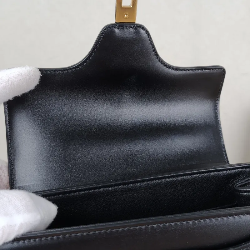 CELINE Crossbody Bag 16 Edition Black Calfskin Mini 17.5 × 7 × 14 cm — detail view 14 of 14