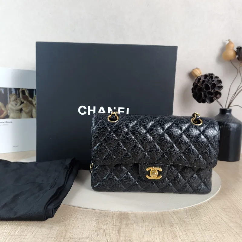 Chanel Crossbody Bag Classic Flap CF Black Grained Calfskin Small 23 × 6 × 14.5 cm 30 Conditioned — cover view 2 of 6