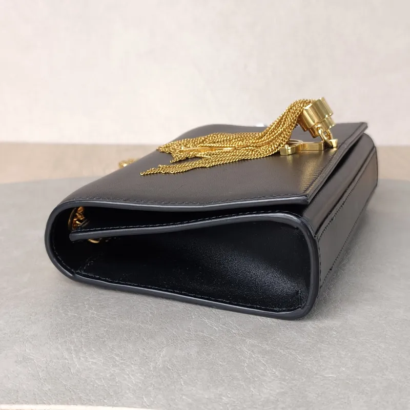 SAINT LAURENT Crossbody Bag KATE Black Calfskin Mini 17 × 5 × 11.5 cm — detail view 6 of 11