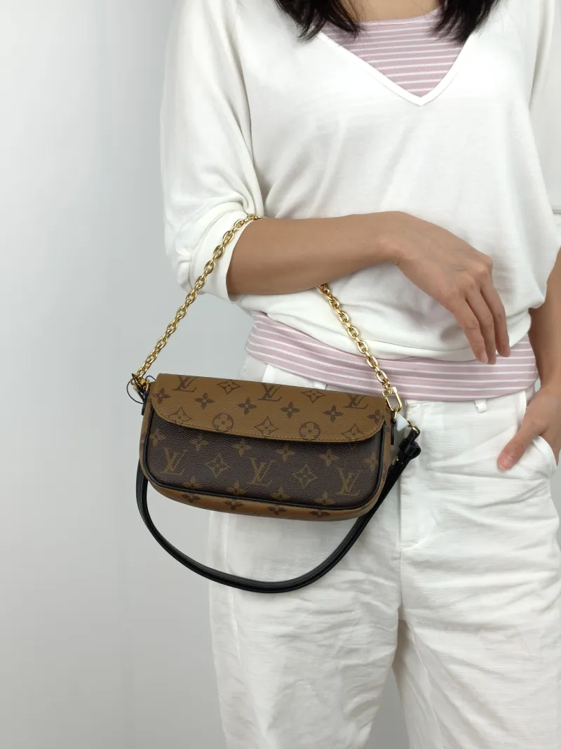 Louis Vuitton Crossbody Bag IVY Monogram PVC Small 23.5 × 4.3 × 12 cm — on-model view 1 of 3