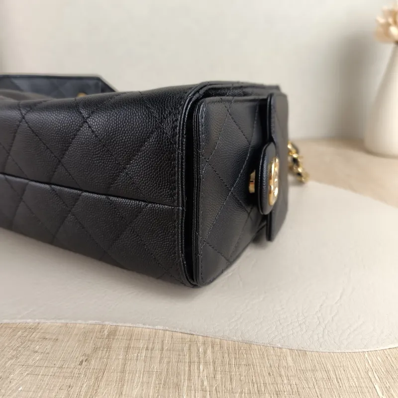 Chanel Shoulder Bag 25Bag Black Grained Calfskin Mini 20 × 12.5 × 22 cm — detail view 5 of 12