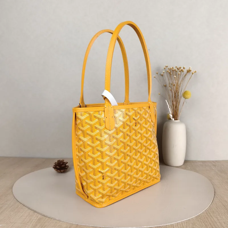 GOYARD Top Handle Bag ANJOU Shopping Tote Yellow PV Cmini19.5 × 9 × 19.5 cm — cover view 3 of 5