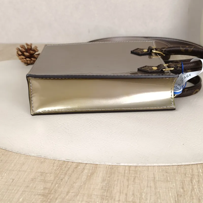 Louis Vuitton Crossbody Bag PETIT SAC PLAT Mini Silver PV Cmini14 × 5 × 17 cm — cover view 8 of 9