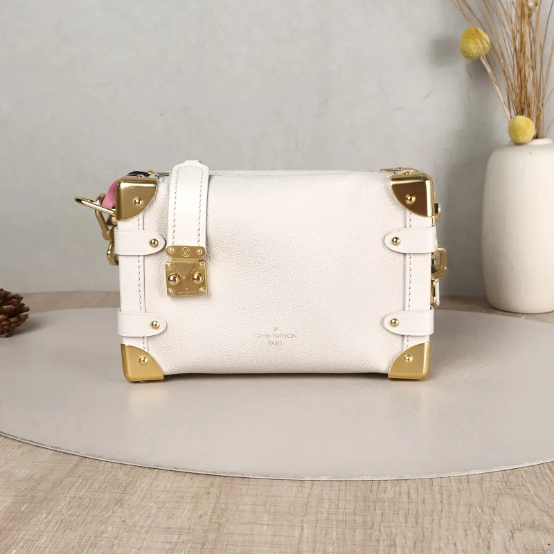 Louis Vuitton Crossbody Bag Side Trunk Box Calfskin Small 19 × 7.5 × 12.5 cm