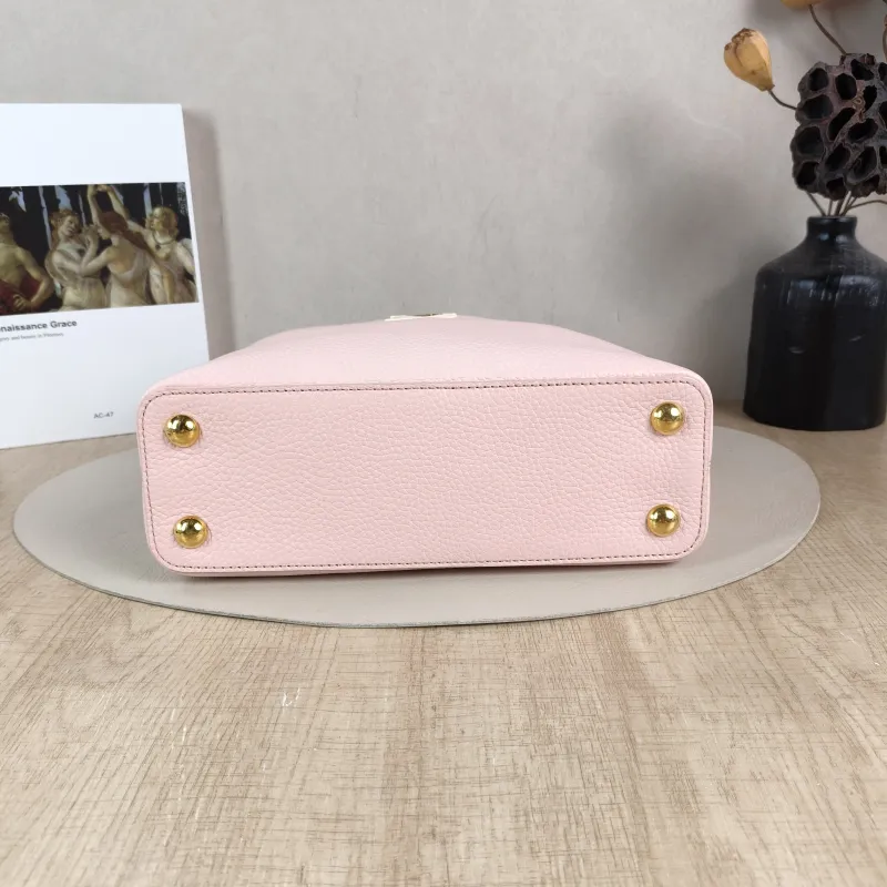 Louis Vuitton Top Handle Bag Capucines Pink Calfskin BB 27 × 9 × 17.5 cm — cover view 3 of 5