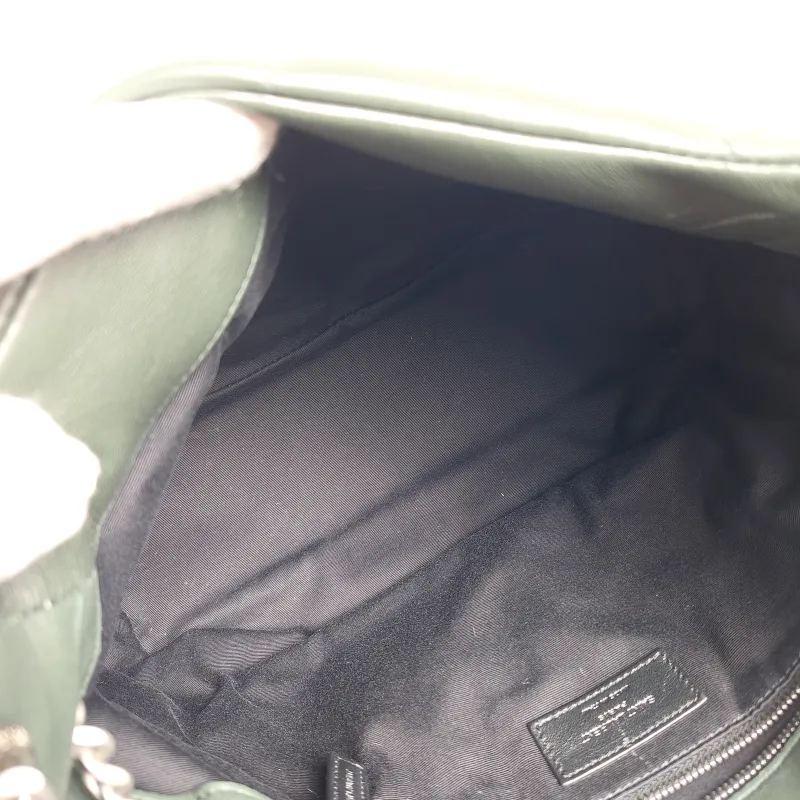 SAINT LAURENT Shoulder Bag PUFFER Green SL ambskin 32 × 13 × 22 cm Conditioned — detail view 4 of 11