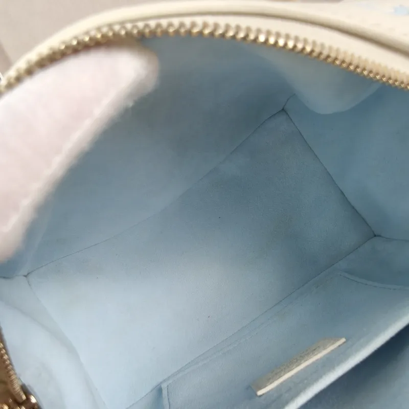 Louis Vuitton Crossbody Bag Speedy20 White · Blue Monogram Empreinte Embossed Calfskin Small 20.5 × 12 × 13.5 cm — detail view 3 of 11