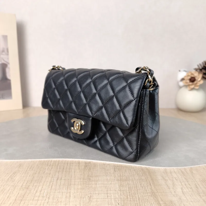 Chanel Crossbody Bag Classic Flap Large Mini CF Mini Black SL ambskin mini 20 × 6 × 12 cm — cover view 2 of 6
