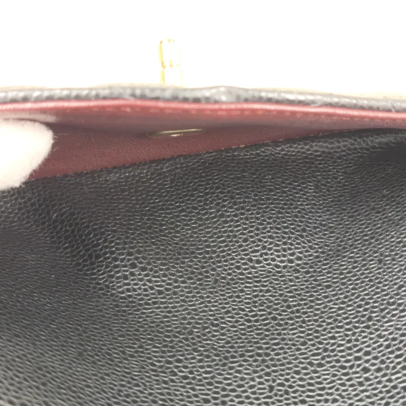 Chanel Crossbody Bag Classic Flap CF Black Grained Calfskin Medium 25.5 × 6.5 × 15.5 cm — detail view 5 of 15