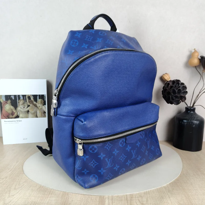 Louis Vuitton Backpack Discovery Backpack Blue PVC · Calfskin Small 37 × 20 × 40 cm — cover view 2 of 5
