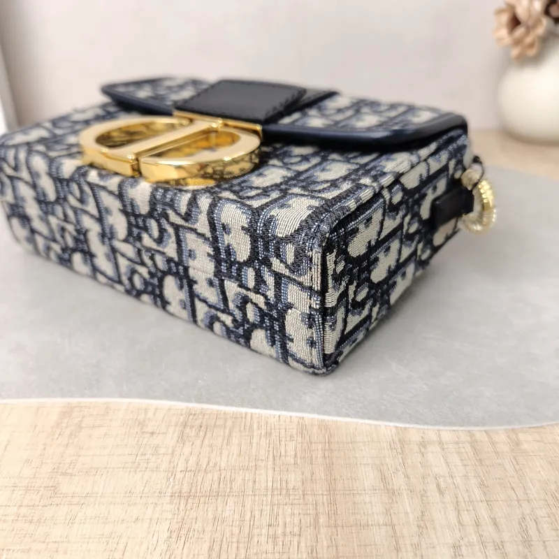 DIOR Crossbody Bag 30Montaigne 30 Box Box Blue Canvas Mini 17.5 × 5 × 11.5 cm — detail view 3 of 11