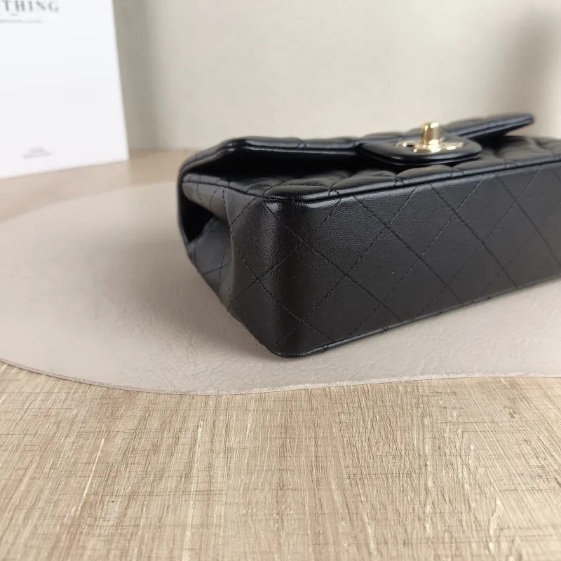 Chanel Crossbody Bag Classic Flap Large Mini CF Mini Black SL ambskin mini 20 × 6 × 12 cm — detail view 7 of 14
