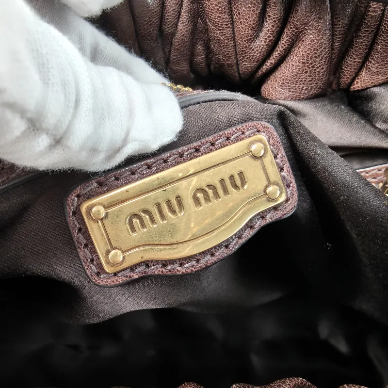 Miumiu Shoulder Bag Shoulder Baghobo Lambskin One Size44 × 14 × 29 cm — detail view 10 of 14