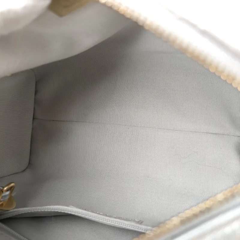 Chanel Shoulder Bag 25k Bowling Bag Silver Calfskin Small 24 × 11.5 × 15.5 cm — detail view 7 of 14