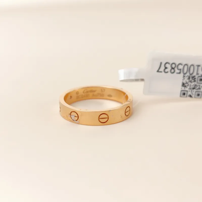 CARTIER Ring Love Rose Gold Diamond18KR ose Gold Small 4 ，57 — cover view 4 of 9