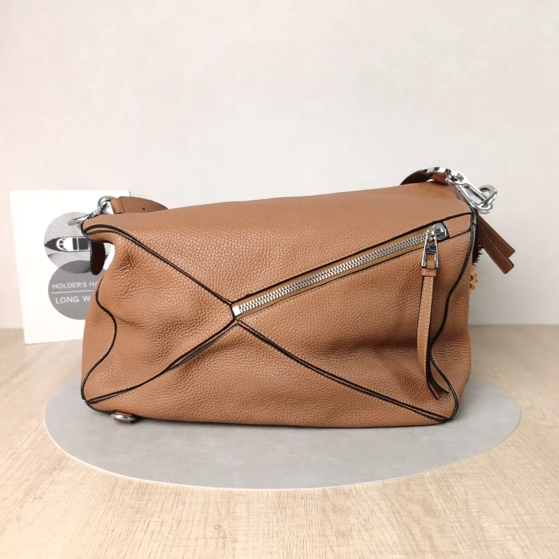 LOEWE Crossbody Bag Puzzle Brown Calfskin Large36 × 20 × 22 cm — cover view 3 of 5