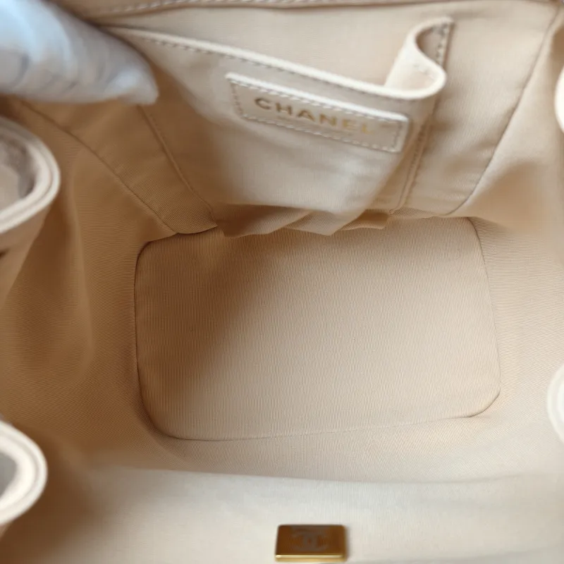 Chanel Backpack Duma Beige Calfskin Large 21 × 13 × 23 cm — detail view 10 of 13