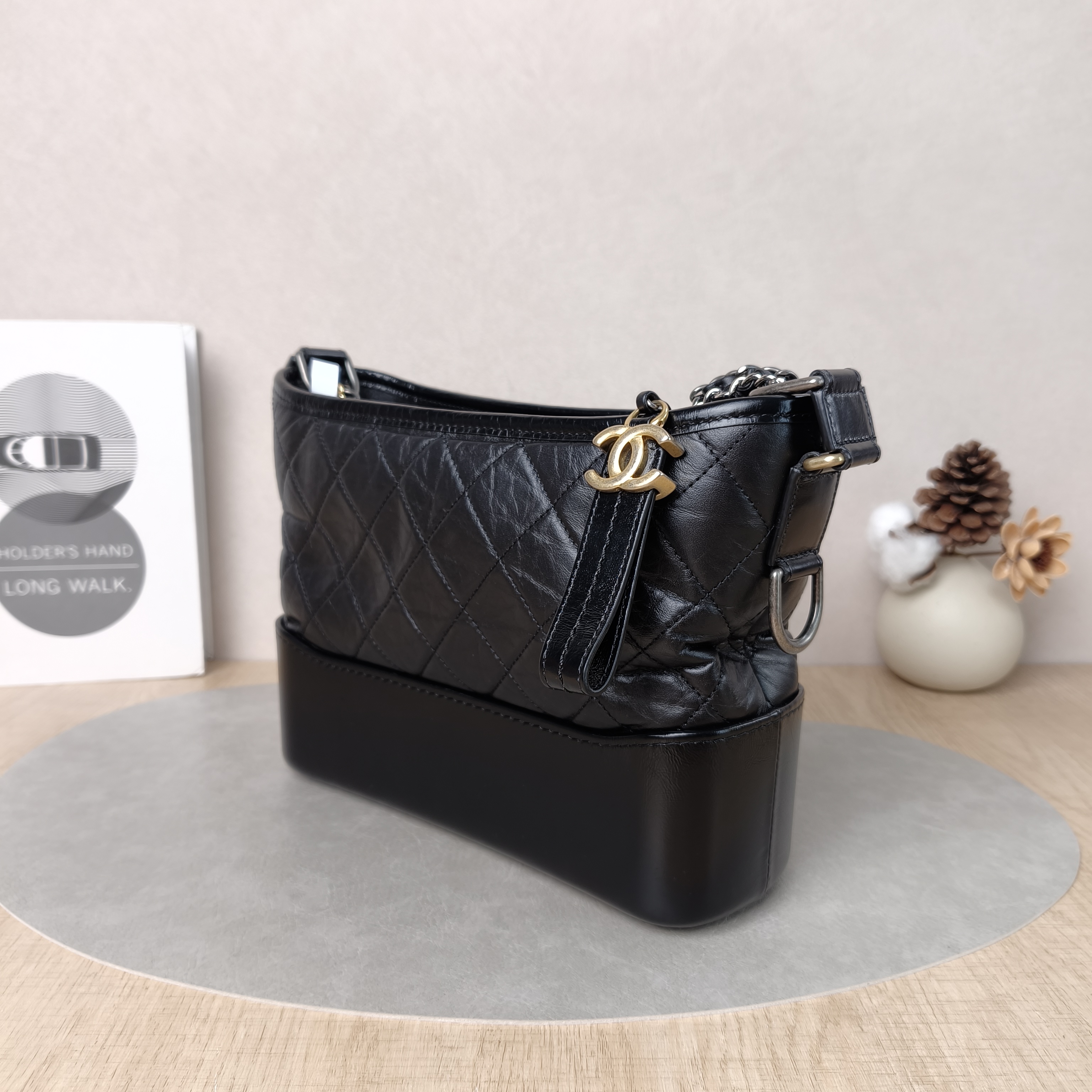 Chanel Crossbody Bag Gabrielle Gabrielle Bag Black CC alfskin Medium26 × 9 × 20 cm — cover view 6 of 6