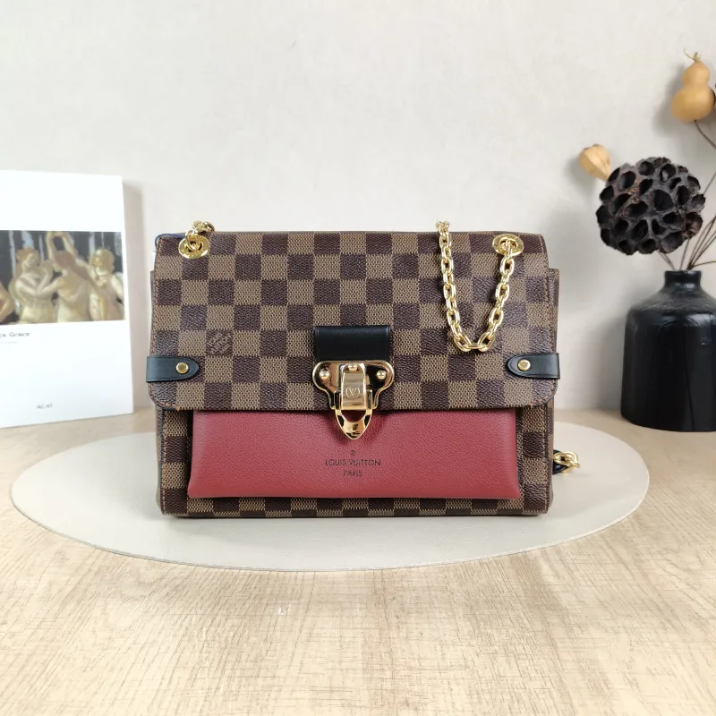 Louis Vuitton Shoulder Bag VAVIN Red · PVC Small25 × 9.5 × 17 cm