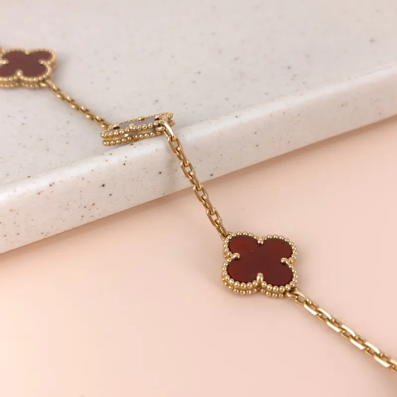Van Cleef & Arpels Bracelet Alhambra Alhambra Collection Five-Motif Bracelet 18KY ellow Gold Vintage Small19cm — cover view 6 of 8