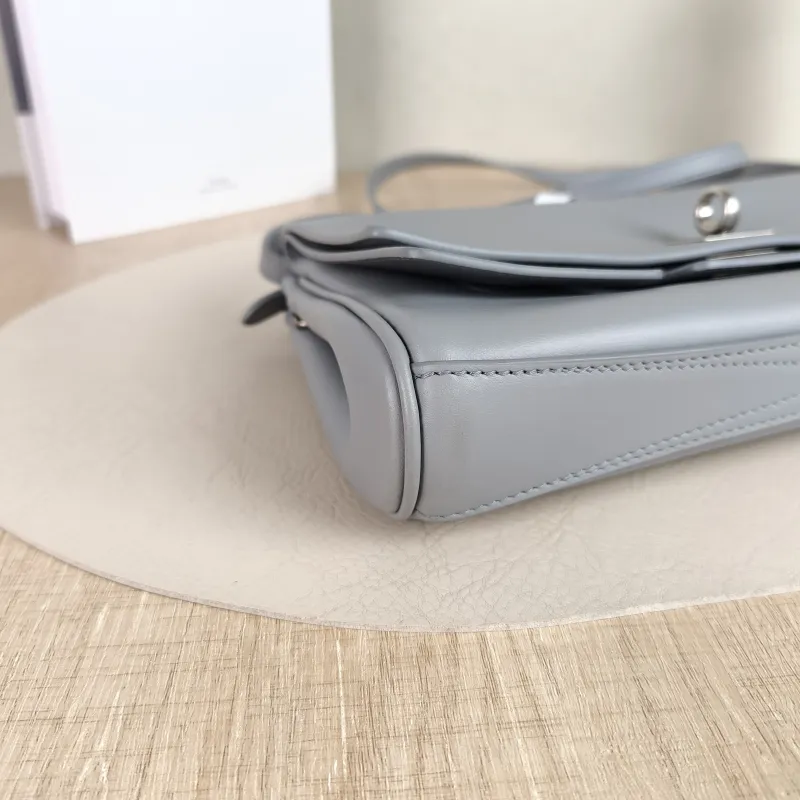 BALENCIAGA Crossbody Bag bel air Top Handle Crossbody Bag Grey Calfskin 27 × 5 × 14 cm — detail view 2 of 11