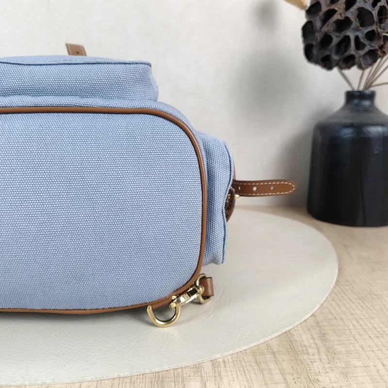 Miumiu Backpack Blue Brown Canvas One Size18 × 11 × 21 cm — detail view 6 of 13