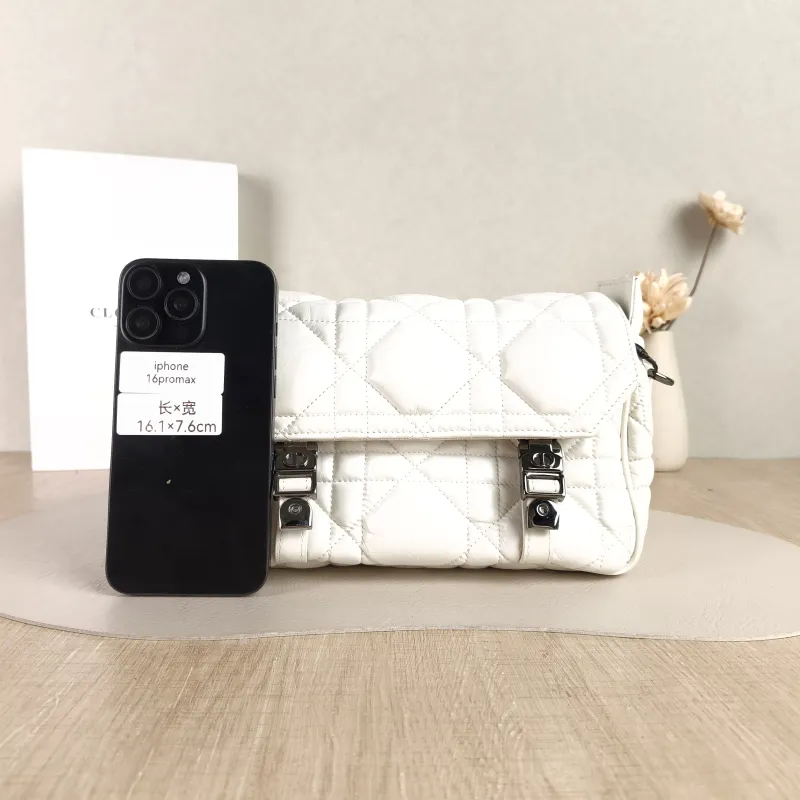 DIOR Crossbody Bag camp Messenger Bag White Calfskin Small 23 × 8 × 15 cm — cover view 2 of 5