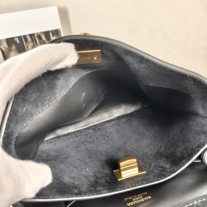 BALENCIAGA Crossbody Bag RODEO Black Suede Mini 23 × 10 × 17 cm — detail view 3 of 12