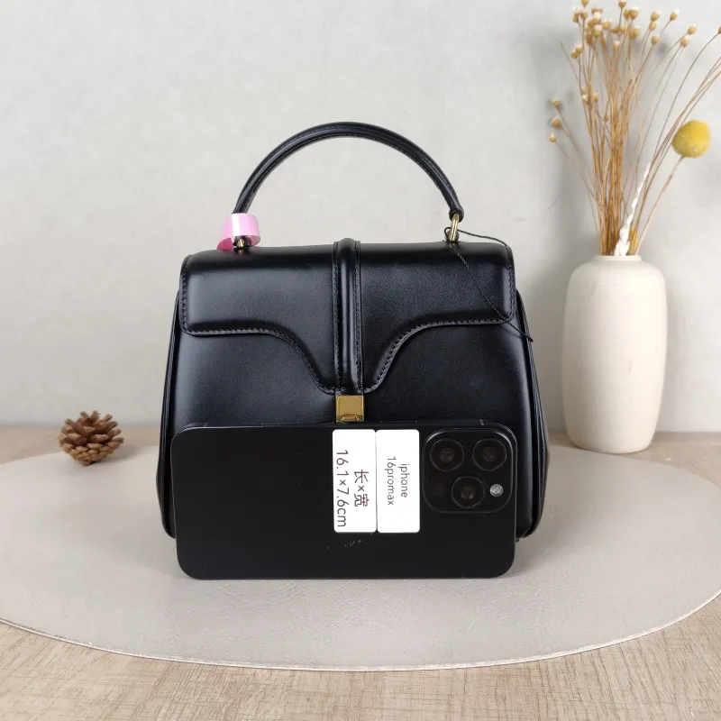 CELINE Crossbody Bag 16 Edition Black Calfskin Mini 17.5 × 7 × 14 cm — cover view 5 of 5