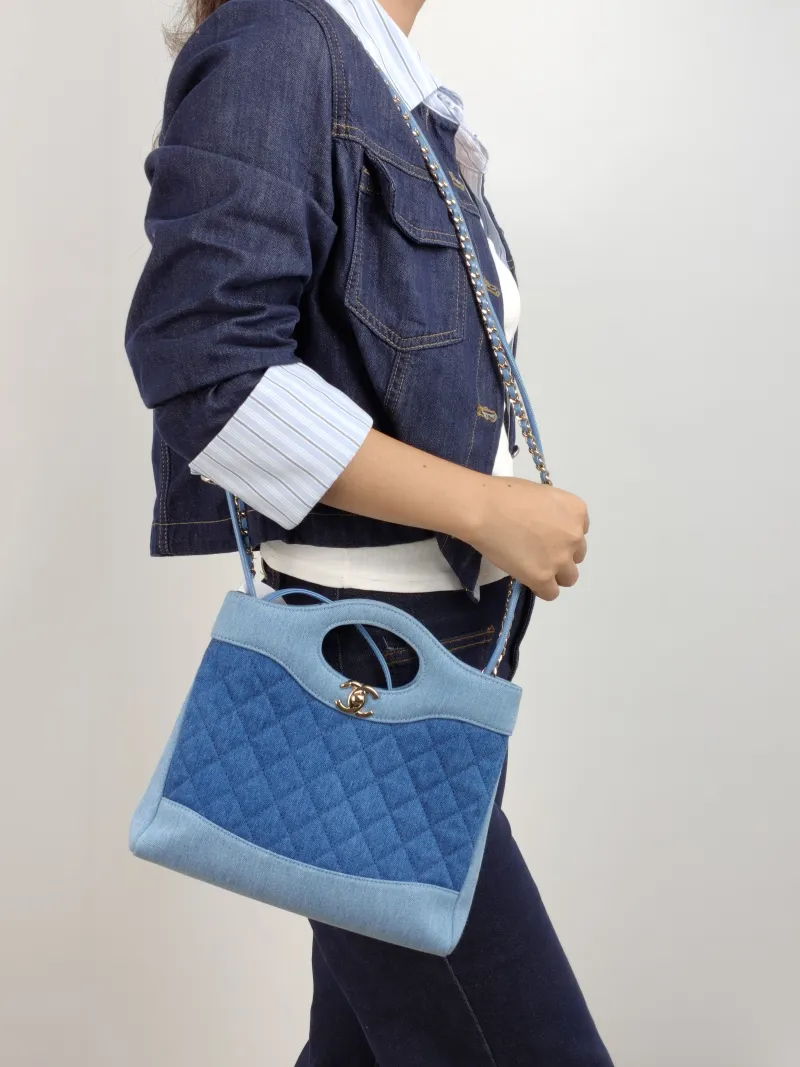Chanel Crossbody Bag 31Bag Navy Blue Mini 23 × 5.5 × 22 cm — on-model view 2 of 2