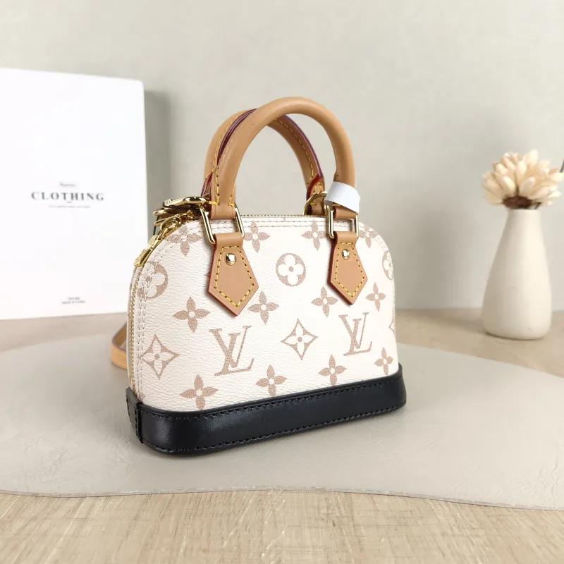 Louis Vuitton Crossbody Bag Alma Nano · Black PVC nano 18 × 8 × 12 cm — cover view 4 of 5