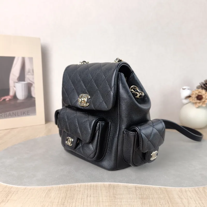 Chanel Backpack duma Black Grained Calfskin Small 18 × 9.5 × 19 cm — cover view 6 of 6