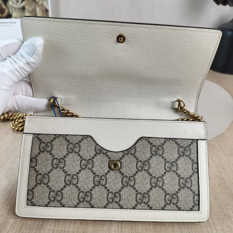 GUCCI Crossbody Bag Crossbody Bag White PVC One Size 20 × 3 × 12 cm — detail view 7 of 13