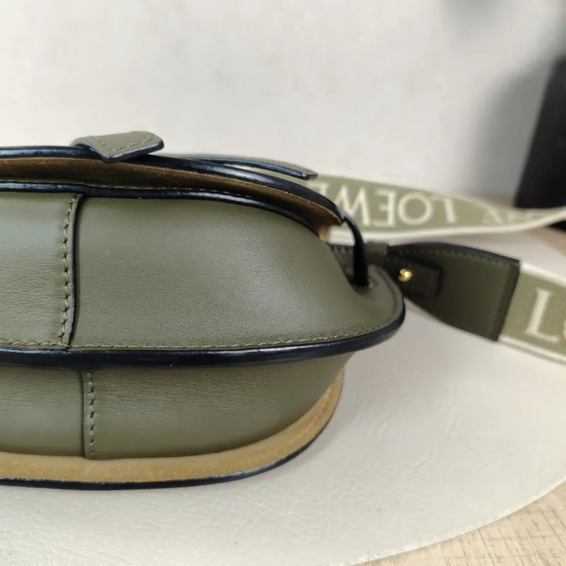 LOEWE Crossbody Bag Gate Dual Green Calfskin Mini 21 × 9.5 × 12.5 cm — detail view 7 of 12