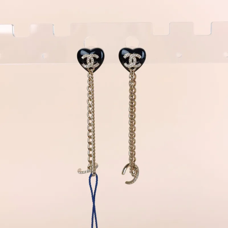 Chanel Earrings Black c Edition Earrings Gold · One Size