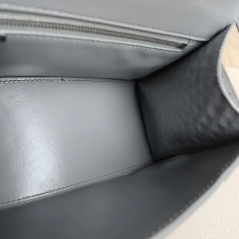 BALENCIAGA Crossbody Bag Hourglass Hourglass Bag Grey Calfskin Small 23 × 10 × 14 cm — detail view 11 of 11