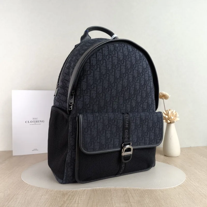 DIOR Backpack Black Canvas 32.5*13.5**42 — cover view 3 of 4