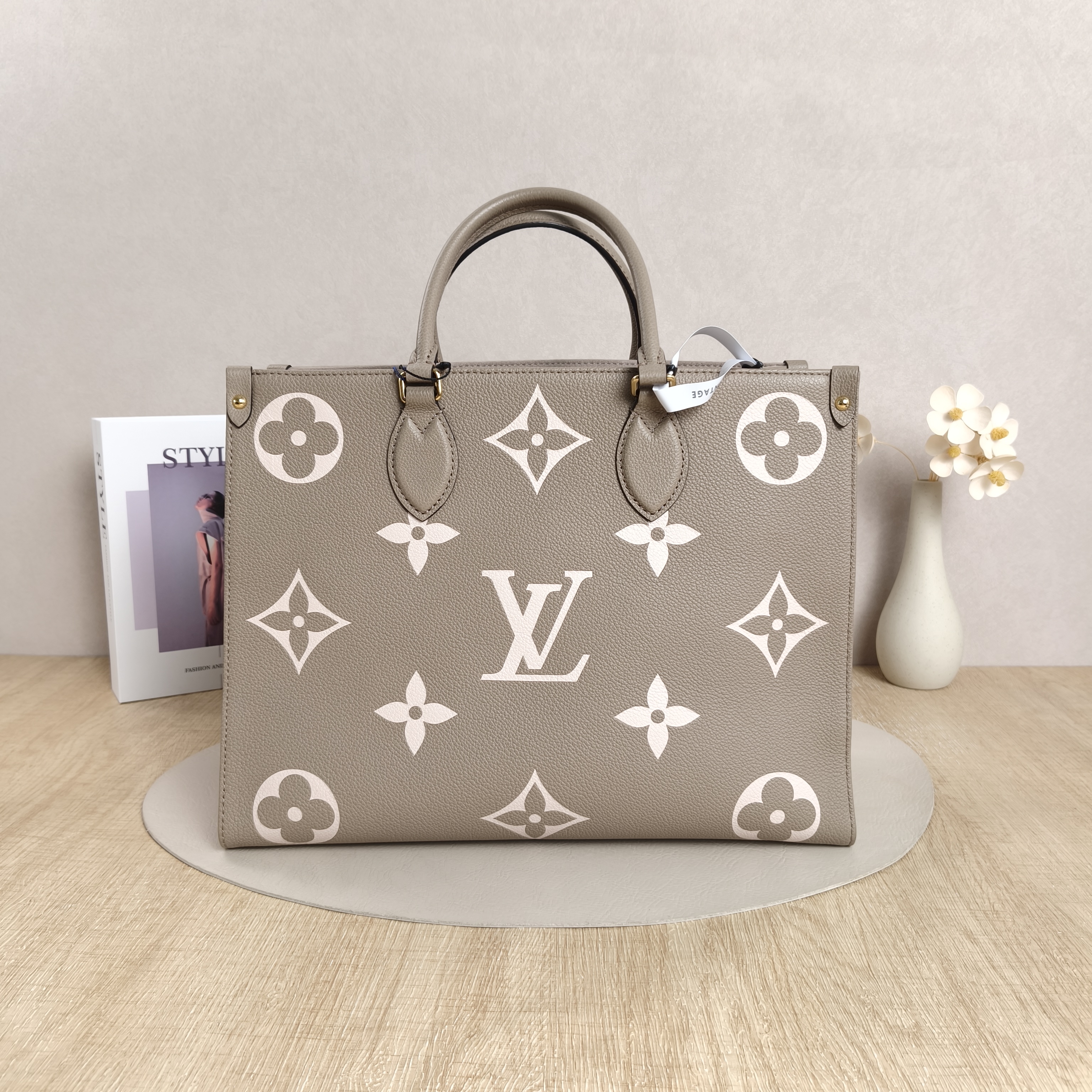 Louis Vuitton Top Handle Bag Grey Calfskin Medium — cover view 7 of 11