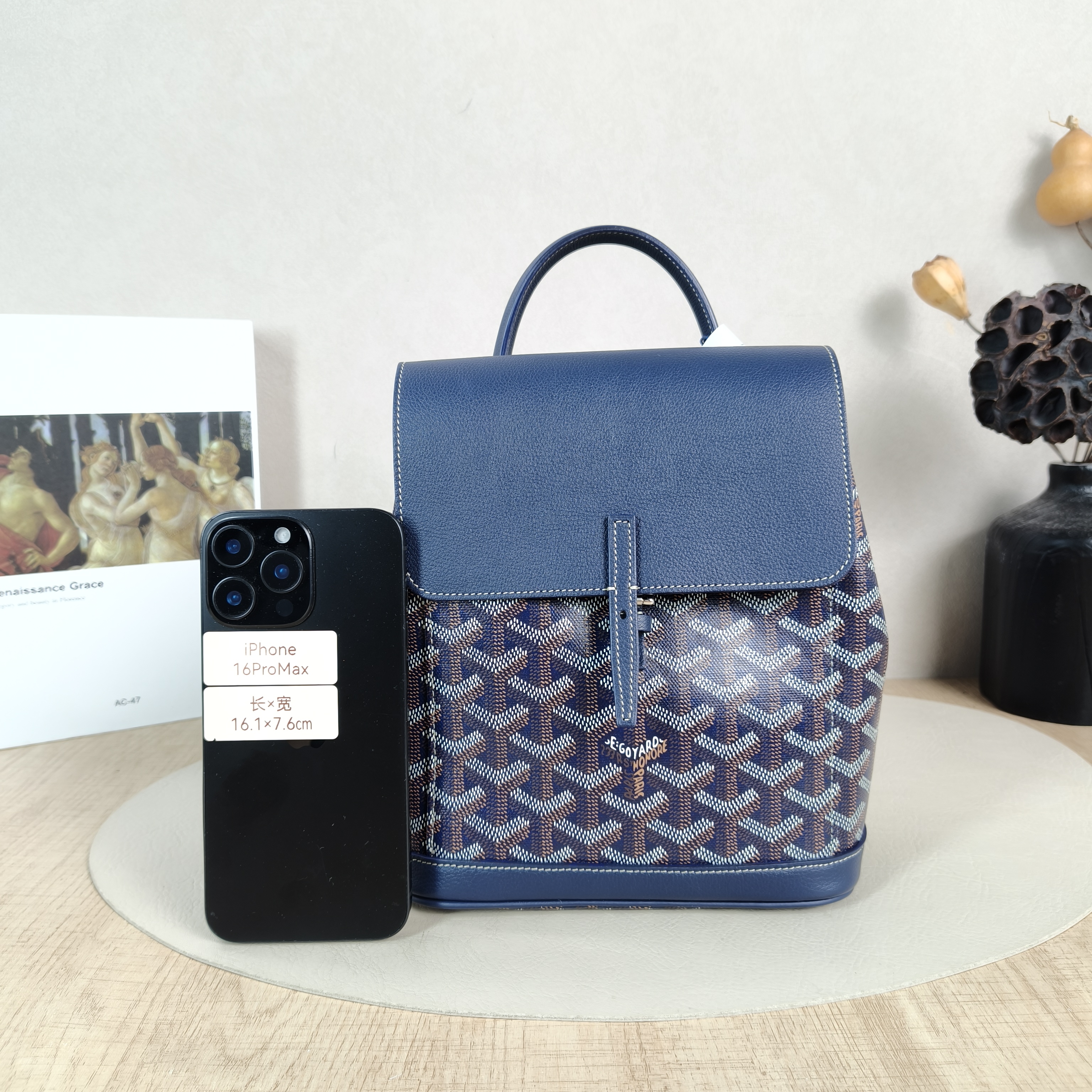 GOYARD Backpack ALPIN Backpack Blue PV Cmini19 × 9.5 × 23 cm — cover view 3 of 5