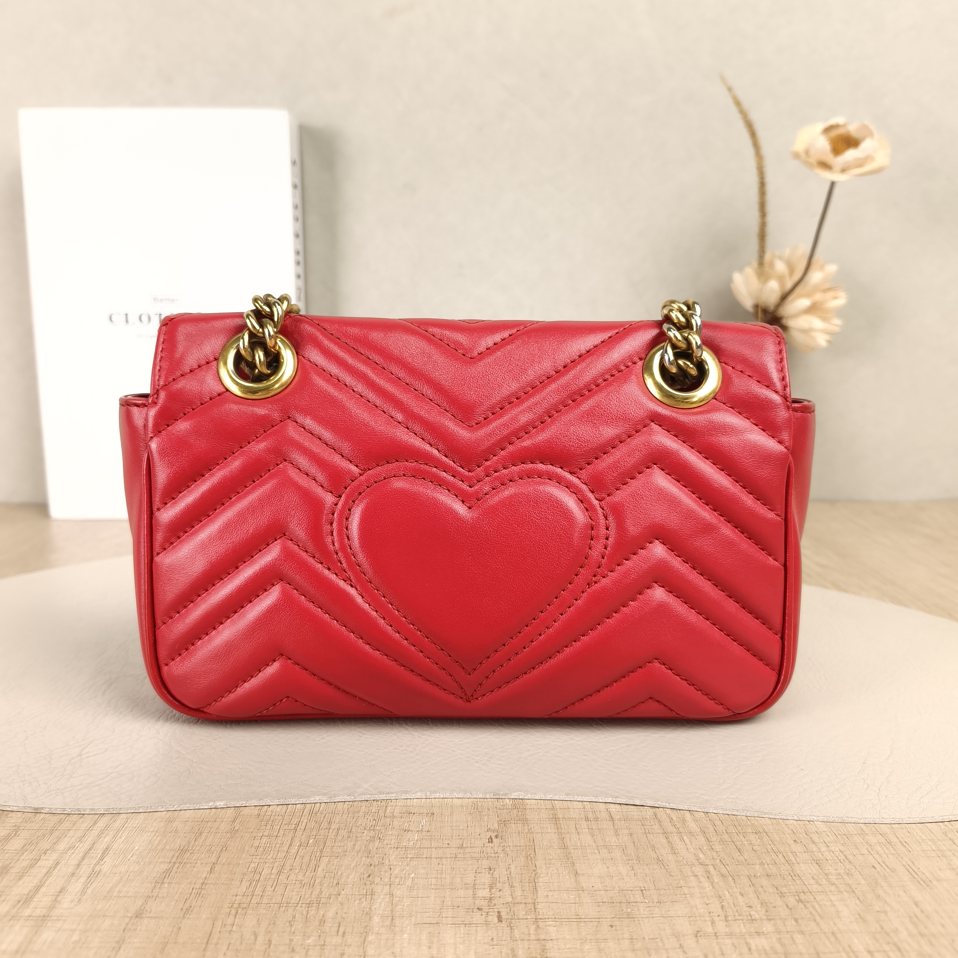 GUCCI Crossbody Bag GG Marmont Small Marmont 22Red Calfskin Small22 × 6 × 13 cm — cover view 4 of 5