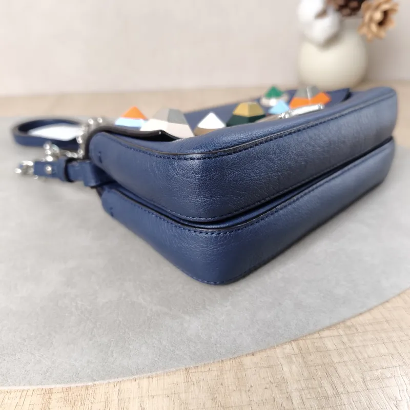 FENDI Crossbody Bag Crossbody Bag Blue Calfskinmini18 × 6 × 11 cm — detail view 6 of 14