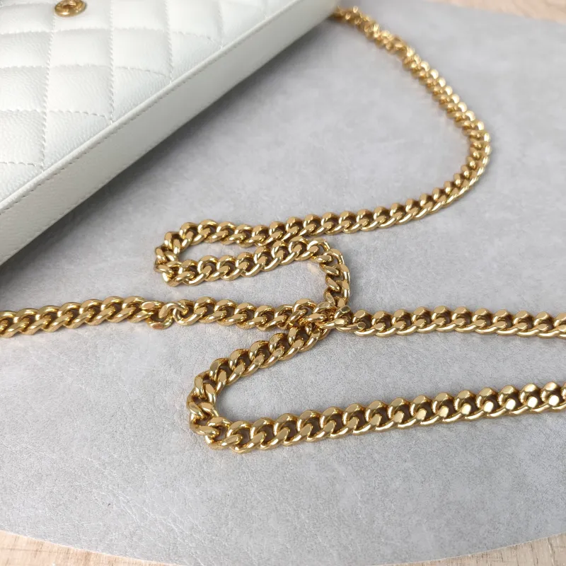 SAINT LAURENT Crossbody Bag ENVELOPE White Calfskin Small21 × 6 × 13 cm — detail view 11 of 13