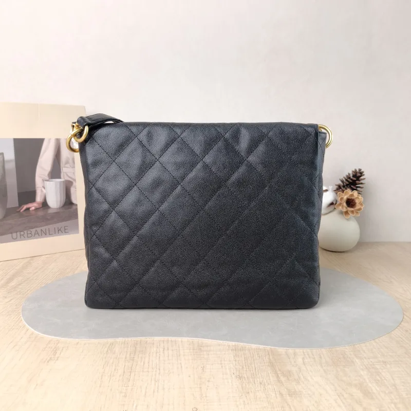 Chanel Shoulder Bag Supple Twins Hobo Black Grained Calfskin Large 30 × 5 × 21.5 cm — cover view 6 of 6