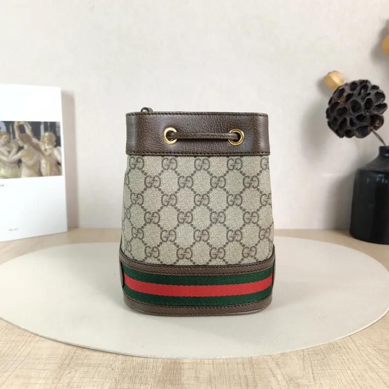 GUCCI Shoulder Bag Ophidia Bucket Bag Monogram PVC Mini 15.5 × 9 × 19 cm — cover view 2 of 5