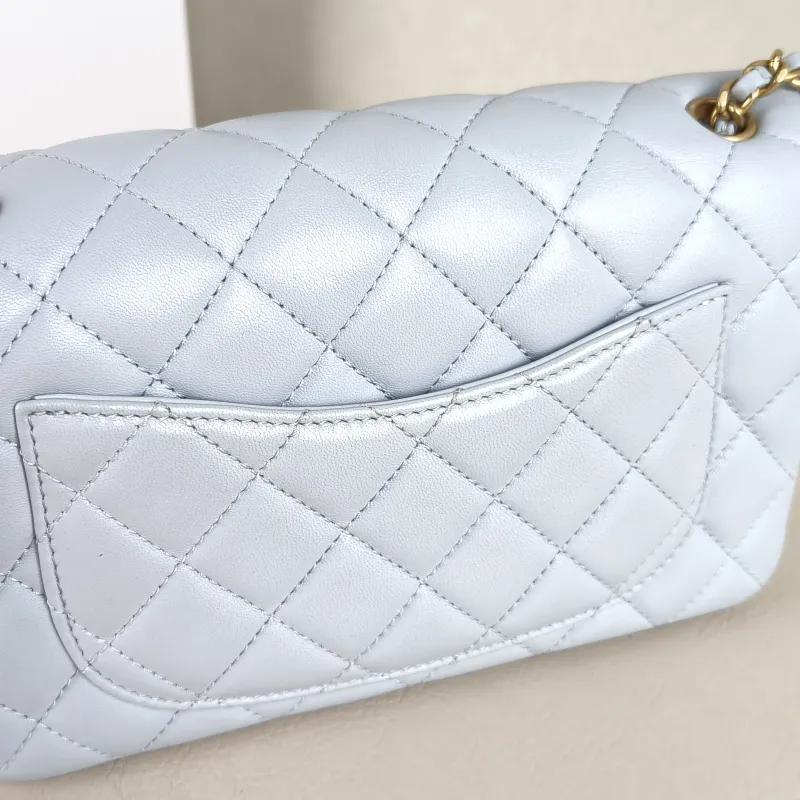 Chanel Crossbody Bag cf Blue Lambskin 20 × 6.5 × 12 cm Microchip Edition — detail view 2 of 12