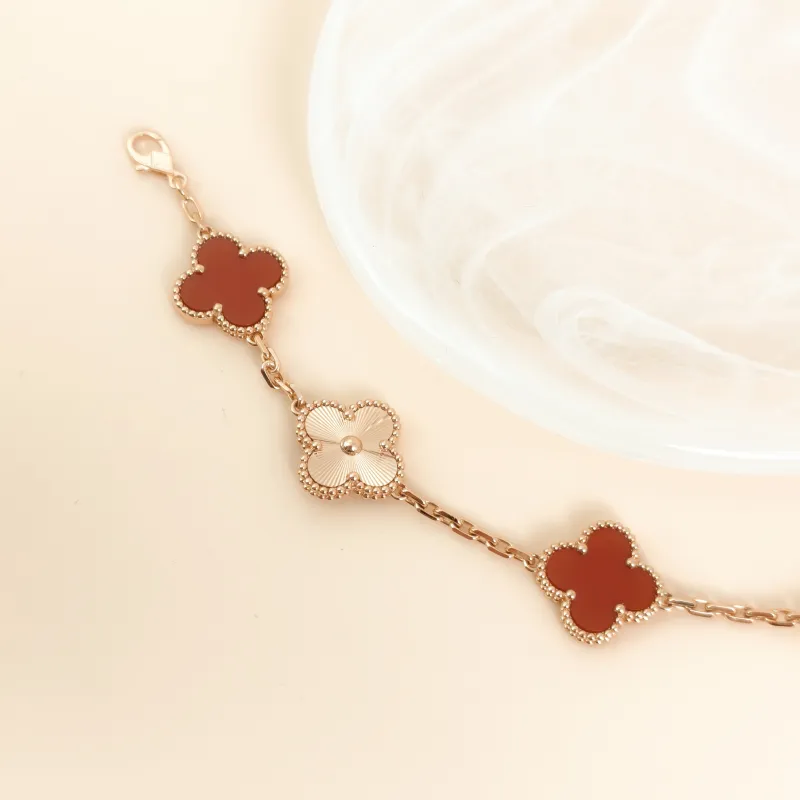 Van Cleef & Arpels Bracelet Alhambra Alhambra Collection Five-Motif Bracelet 18KR ose Gold Vintage Small16cm 3cm — cover view 5 of 8