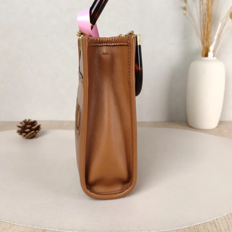 FENDI Crossbody Bag sunshine Caramel Calfskin Mini 13 × 6.5 × 18 cm — detail view 9 of 10