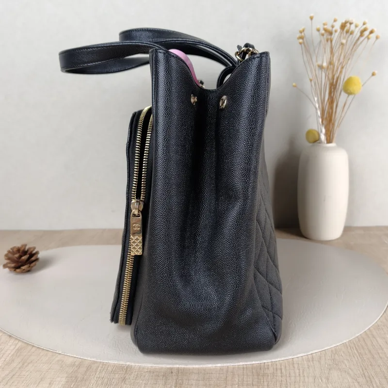 Chanel Shoulder Bag Tote Bag Black Calfskin One Size35 × 13 × 25.5 cm — detail view 3 of 13